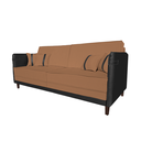 Ver imagem 3 de Sofá Modular 3 Lugares Filipi 2,12m Corino Terracota - Corino Preto