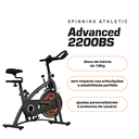 Ver imagem 3 de Bicicleta Spinning Athletic Advanced 2200bs Suporta 120kg
