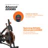 Bicicleta Spinning Athletic Advanced 2200bs Suporta 120kg - 4