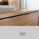 Ver imagem 5 de Cômoda para Quarto com 4 Gavetas Alia Marrom/Amêndola Touch
