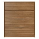Ver imagem 6 de Cômoda para Quarto com 4 Gavetas Alia Marrom/Amêndola Touch