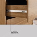 Ver imagem 4 de Cômoda para Quarto com 4 Gavetas Alia Marrom/Amêndola Touch