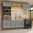 Ver imagem 1 de Armário de Cozinha Completa 270 cm Rustic/Cinza Lux Madesa 07