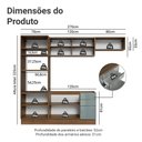 Ver imagem 3 de Armário de Cozinha Completa 270 cm Rustic/Cinza Lux Madesa 07