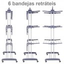 Ver imagem 2 de Super Varal Roupas Retratil Articulado Dobravel Vertical