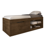 Cama Solteiro com Sapateira e Nicho para Organização e Armazenamento Prática Vanessa Framar Malbec - 5