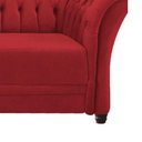 Ver imagem 6 de Sofá Recamier Divã Chesterfield 200cm Sofia Suede Vermelho Capitonê- Mabe Magazine