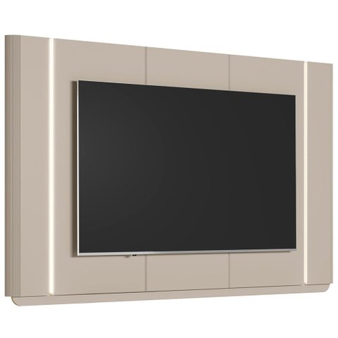 Painel para Tv 75 Pol com Led 240cm Elysia L05 Off White Fosco - Lyam Decor