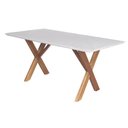 Ver imagem 3 de Conjunto Sala de Jantar 6 Lugares Mesa Munique e Cadeiras Safira Veludo Bege Areia