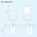 Ver imagem 7 de Conjunto Sala de Jantar 6 Lugares Mesa Munique e Cadeiras Safira Veludo Bege Areia