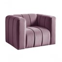 Ver imagem 1 de Poltrona Mona Veludo Encosto Alto Suporte 120kg Roxo 380 Bella Decor