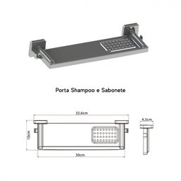 Kit Banheiro Plast/4 Peças Cromado - 4