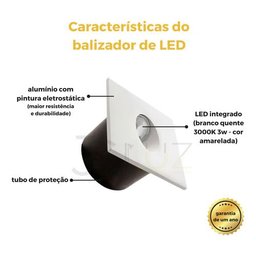 Balizador Led Vision 3w Bq 3000k Opus - 2