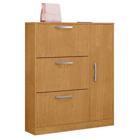 Sapateira Lótus 4 Portas 1 Prateleira 100cm Naturalle Framar