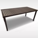 Ver imagem 2 de Mesa Retangular de Jantar e Área Externa em Alumínio Tamanho 2,00x90cm Marrom