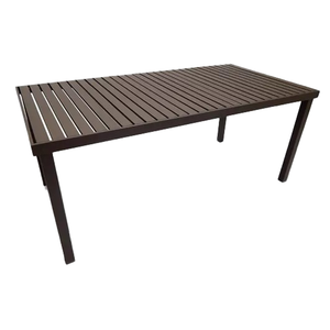 Mesa Retangular de Jantar e Área Externa em Alumínio Tamanho 2,00x90cm Marrom
