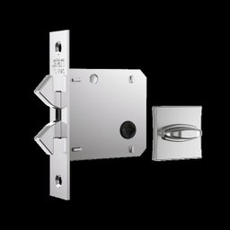 Fechadura Porta De Correr 1006s Wc Cromada Quadrada Stam - 4