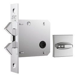 Fechadura Porta De Correr 1006s Wc Cromada Quadrada Stam - 3