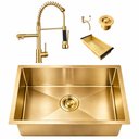 Ver imagem 1 de Kit Cuba Gourmet Cozinha 50x40 Inox 304 com Torneira 2 Saídas Misturador Brinovar