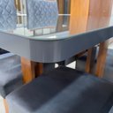 Ver imagem 7 de Sala de Jantar Paola 4 Lugares Tampo em Vidro Cadeiras Cinza 120cm Bom Pastor Móveis