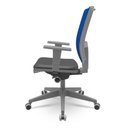 Ver imagem 3 de Cadeira Brizza Diretor Grafite Tela Azul Assento Vinil Marrom Autocompensador Piramidal - 66159