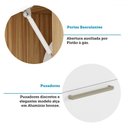 Ver imagem 7 de Armário de Cozinha com Balcão e Tampo 11 Portas 4 Gavetas Pérola 100% Mdf Vidro Reflecta Amêndoa/bra