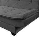 Ver imagem 6 de Sofá Cama Casal 3 Lugares Glamour em Veludo Cinza - Móveisaqui