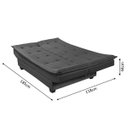 Ver imagem 3 de Sofá Cama Casal 3 Lugares Glamour em Veludo Cinza - Móveisaqui