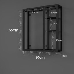 Conjunto Completo Kit Estante Espelheira Gabinete Para Banheiro Sublime Preto Industrial Com Madeira - 6 Conjunto Completo Kit Estante Espelheira Gabinete Para Banheiro Sublime Preto Industrial Com Madeira - 6