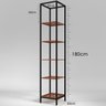 Conjunto Completo Kit Estante Espelheira Gabinete Para Banheiro Sublime Preto Industrial Com Madeira - 9
