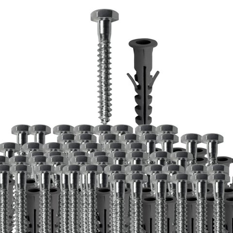Kit 50 Parafuso Sexta Soberba 3/16x50 08 Bucha