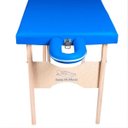 Ver imagem 3 de Maca Portátil com orifício Madeira 200kg - Azul Royal