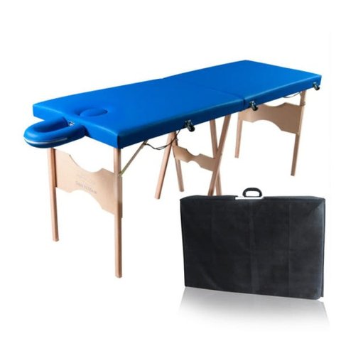 Maca Portátil com orifício Madeira 200kg - Azul Royal