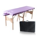 Ver imagem 1 de Maca Portátil com Orifício Madeira 200kg - Lilás Claro