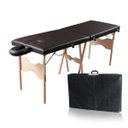 Ver imagem 1 de Maca Portátil com Orifício Madeira 200kg - Marrom