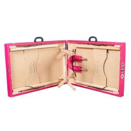 Maca Portátil com Orifício Madeira 200kg - Pink - 5