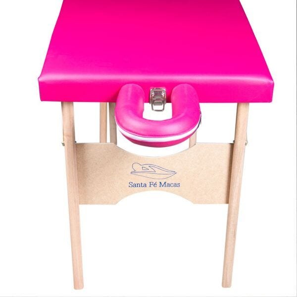 Maca Portátil com Orifício Madeira 200kg + Capa de Proteção Grátis - Pink - 3