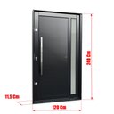 Ver imagem 4 de Porta Pivotante Alumínio Lambril Visione c/Pux.Esq. Elite Preto 240x120 Brimak