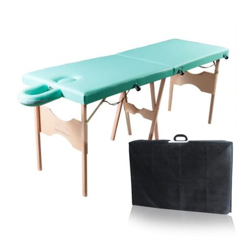 Maca Portátil com Orifício Madeira 200kg - Verde Claro