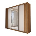 Ver imagem 6 de Guarda-roupa Casal Argentina 3 Portas 2 Gavetas Flex com Espelho Preto Prime Tx/amêndola Nude - Pano