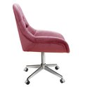 Ver imagem 3 de Poltrona Lua Capitonê Base Giratória com Rodinhas Cor:Suede Rosa 280