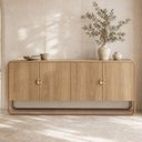 Ver imagem 1 de Aparador Buffet para Sala de Jantar 4 Portas Industrial 180cm Alek A03 Hanover Dourado - Lyam Decor