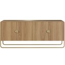 Ver imagem 7 de Aparador Buffet para Sala de Jantar 4 Portas Industrial 180cm Alek A03 Hanover Dourado - Lyam Decor