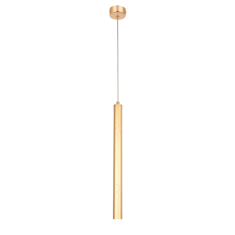 Pendente 3,2x40cm 5w 3000k Bivolt Metal Dourado+acrílico