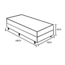 Ver imagem 3 de Cama Box Conjugado Ortopédico Solteiro Suede Bege 78x188x40