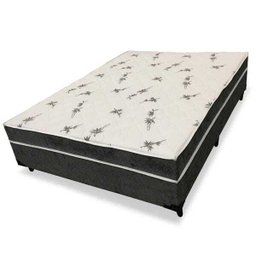 Cama Box Conjugado Ortopédico Viúva Suede Cinza 128x188x40 - 1