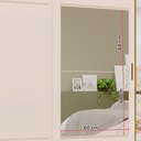 Ver imagem 3 de Guarda Roupa Casal 2 Portas Deslizantes com Espelho 163 Cm B74 Briz Nature Off White Briz