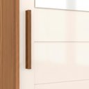 Ver imagem 4 de Guarda Roupa Casal 2 Portas Deslizantes com Espelho 163 Cm B74 Briz Nature Off White Briz
