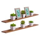 Ver imagem 1 de Kit 2 Prateleiras 80 x 20cm Freijó Suporte Invisível