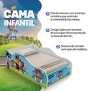 Ver imagem 3 de Cama Carro Mini Infantil Patrulha Canina Temática Adesivada para Criança Quarto Infantil